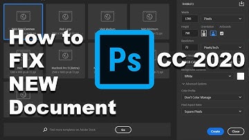 How to Fix New Document Create Option Not Working in Photoshop CC 2020