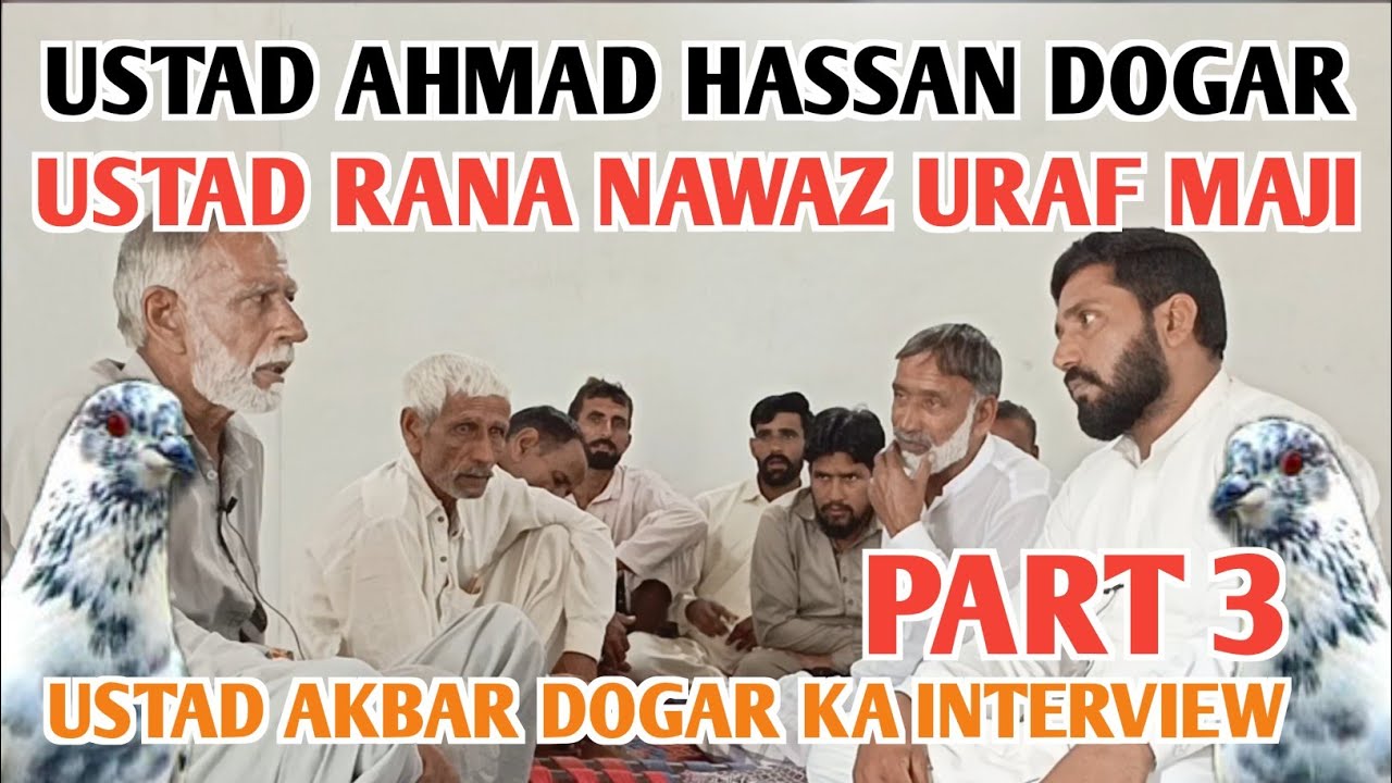 IK SHONK KABOOTAR BAAZI DA INTERVIEW|| USTAD AHMAD HASSAN DOGAR|| USTAD MAJI OR USTAD AKBAR DOGAR||