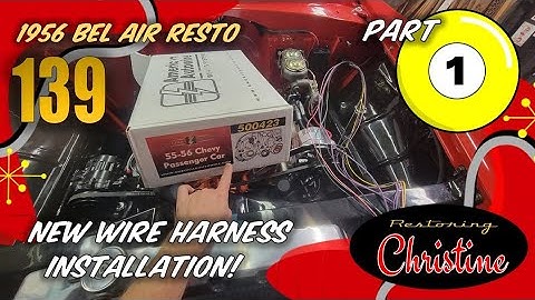 E139 Pt 1 - Installing the American Autowire Classic Update Wiring Harness! 1956 Chevy Bel Air Resto