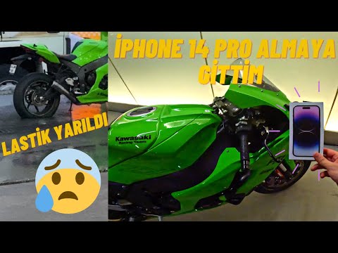 İPHONE 14 PRO ALMAYA GİTTİM📱/ LASTİK PATLADI😰 /PLAKAYI TAKTIRDIM (MOTOVLOG)