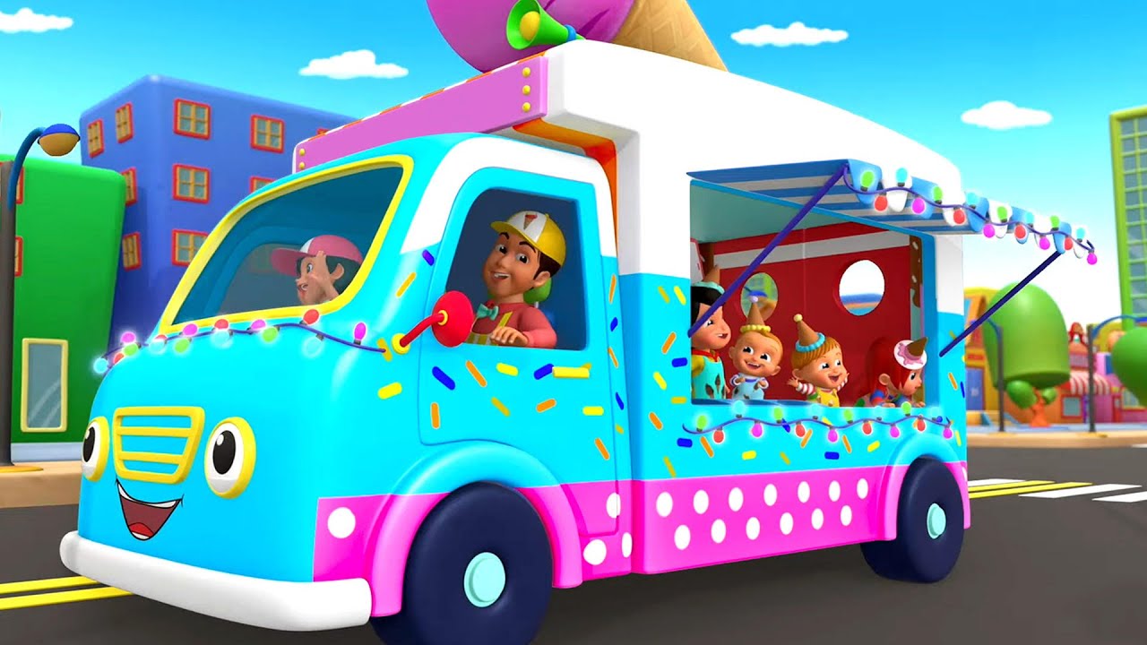 Wheels On The Ice Cream Truck, Fun Cartoon & Rhyme for Children YouTube