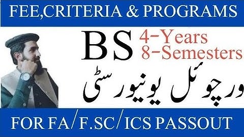 BS Admissions| Fee structure | All programs list | #vu