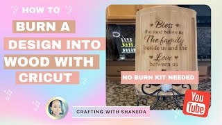 burn designs into wood with your cricut machine | burn design with permanente vinyl