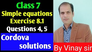 Exercise 8.1 simple equation | class 7 chapter 8 solutions ​⁠| CORDOVA solutions | @vinaysir2680 screenshot 5