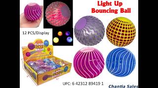 BOUNCE BALL LIGHT UP (12 DIS, 144/C) #89419