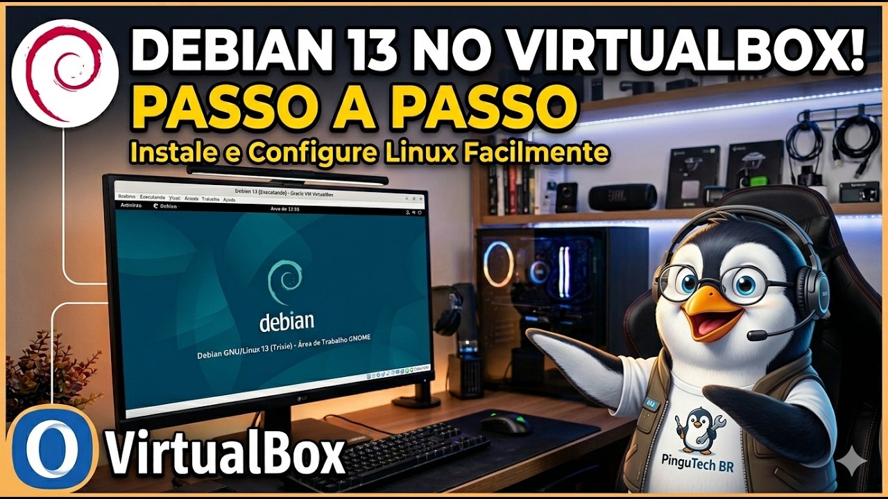 Instalação do Debian 13 XFCE no VirtualBox – Passo a Passo - YouTube