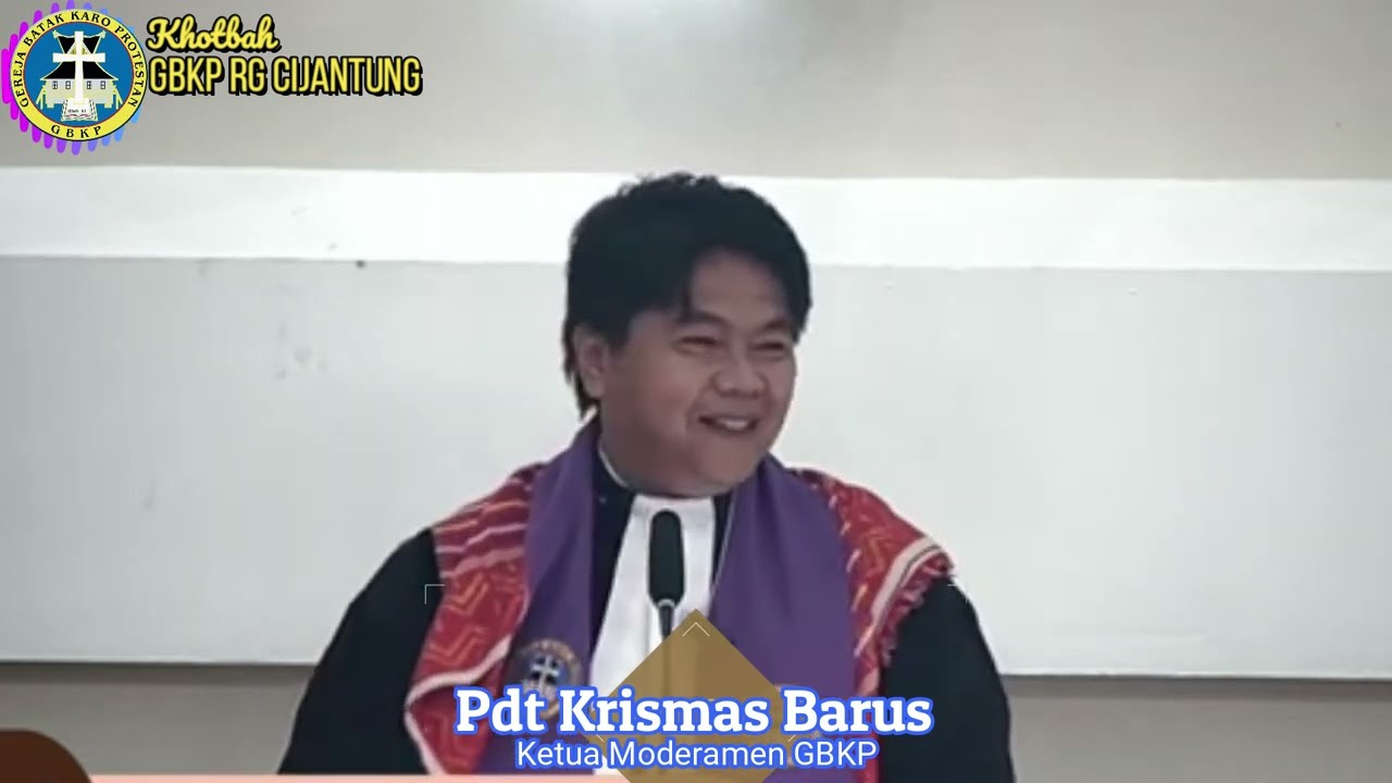 Pdt Krismas Imanta Barus di  GBKP Cijantung part 1