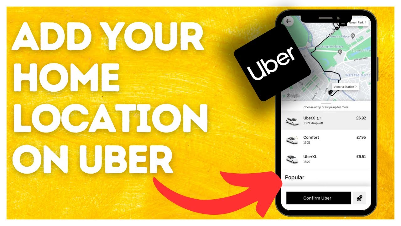 Uber Color/location How to add your home location on Uber? - YouTube
