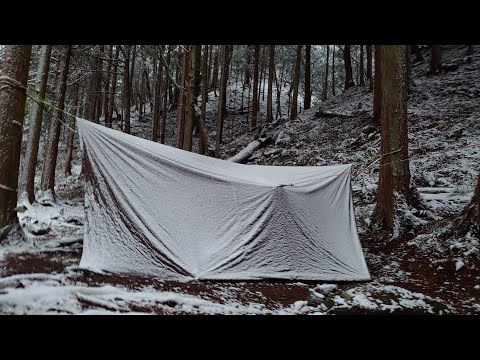 雪中ハンモックソロキャンプ