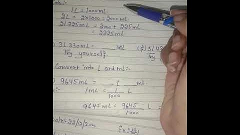 Measurement of capacity Chapter : 12  Exercise : 12.1