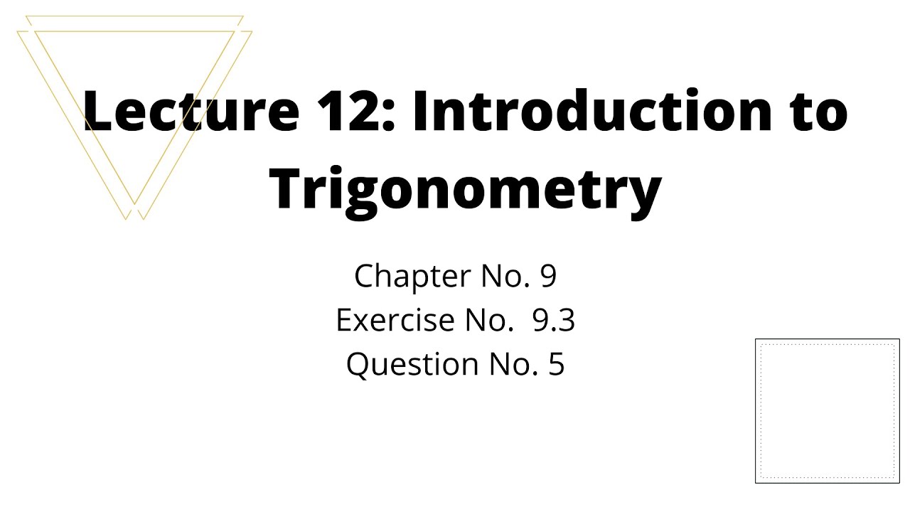 Lecture 12 :1st Year Mathematics Chapter 9, Question No.5 (iii ,iv ,v ...
