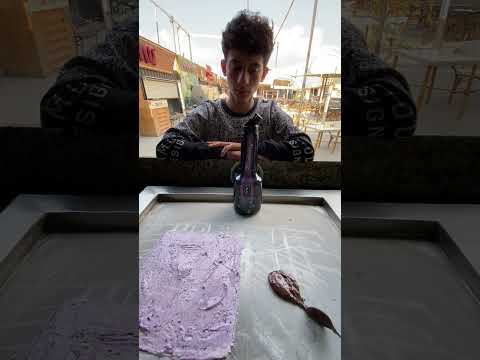 ايس كريم رول نوتيلا توت ازرق ايس كريم رول  ايسكريم   اكسبلور 