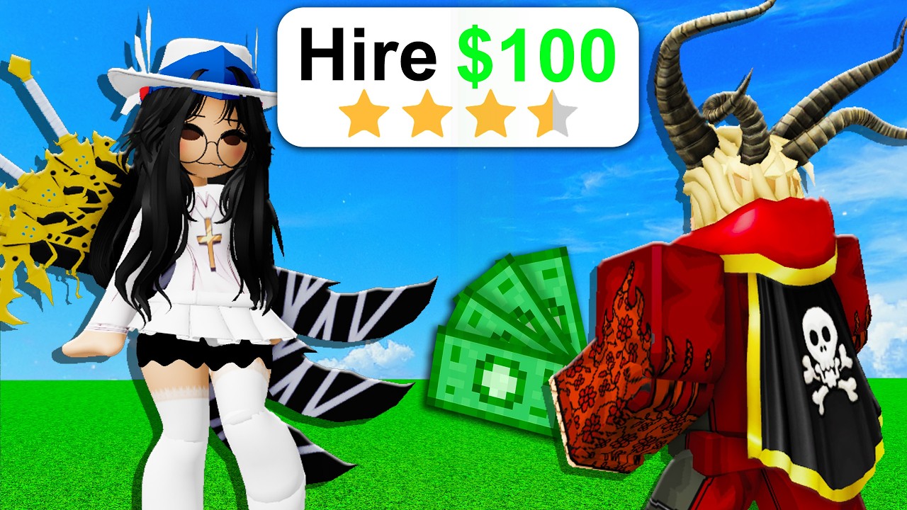 Я нанял E-GIRL для игры в Blox Fruits