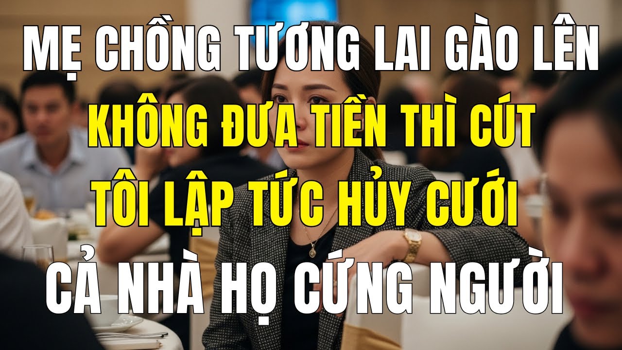 Mẹ Chồng Tương Lai Gào Lên, Không Đưa 350 Triệu Thì Cút! Tôi Hủy Cưới Trước Mặt Họ