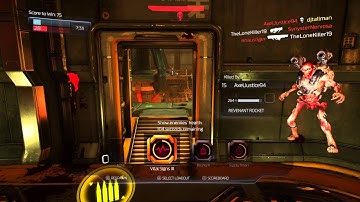 DOOM Beta Full Match showing hacks and stats
