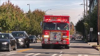 Seattle area responses: SFD Rescue 1, Tri-Med, SPD and more!