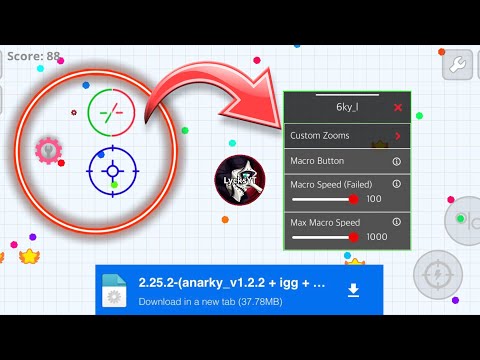 AGARIO NEW IOS 2.14 MACRO + ZOOM MOD MENU TUTORIAL(AGAR.IO MOBILE) 