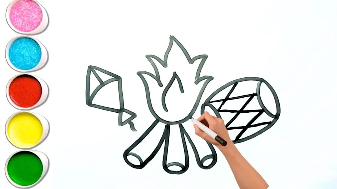 Lohri Festival drawing easy| Happy Lohri drawing| Easy Step by Step