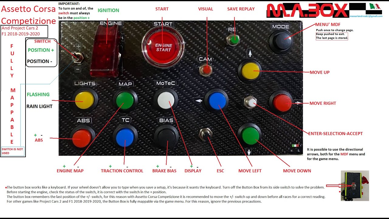Button Box Xbox One - Xbox Series X S - ASSETTO CORSA COMPETIZIONE