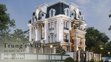 Biệt thự phố phong cách Tân cổ điển sang trọng, xa hoa, lộng lẫy | Kiến trúc Vking