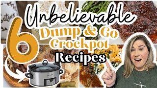 6 UNBELIEVABLE Dump & Go CROCKPOT Dinners that are SIMPLE and AMAZING! | CROCKTOBER 2023
