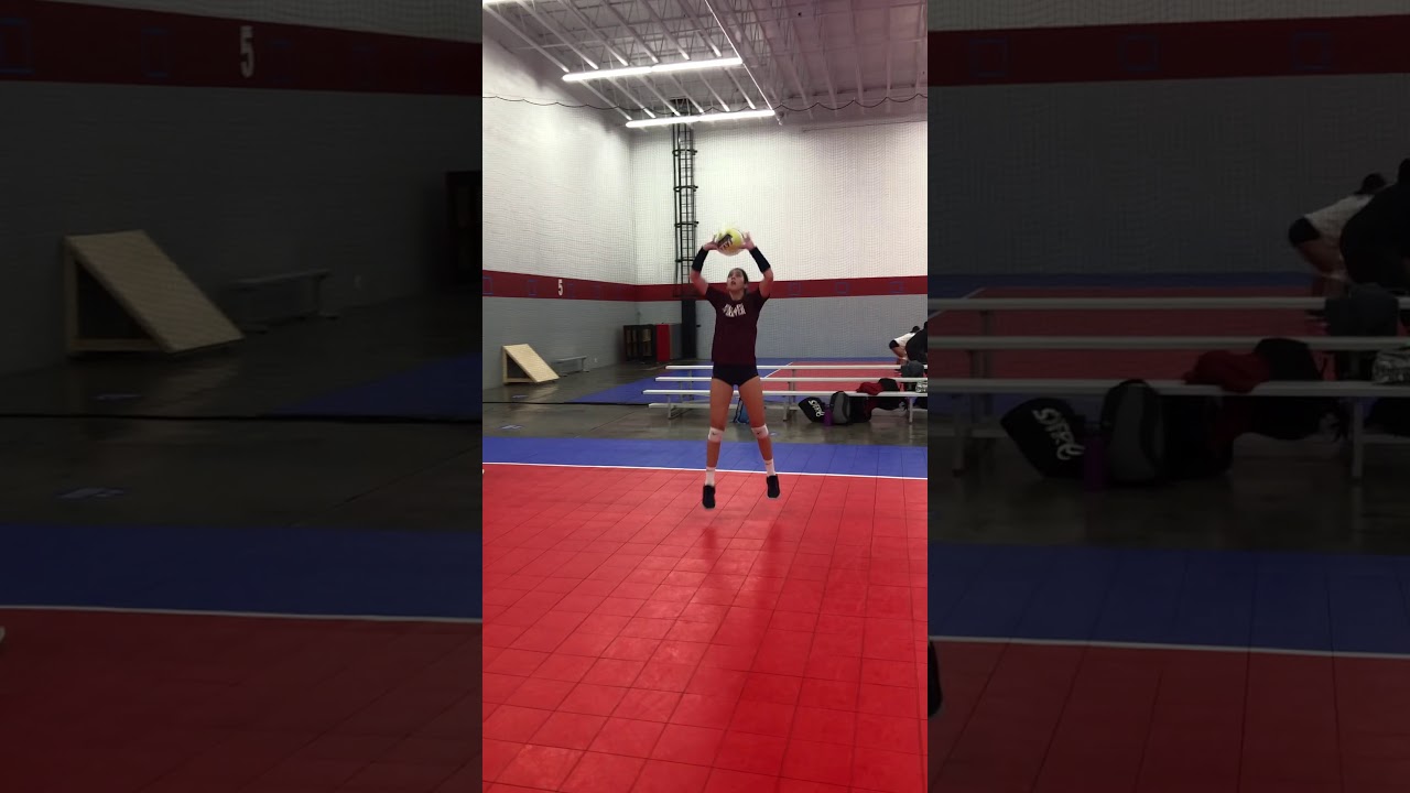 Volleyball Setting Drills Pass To Yourself and Jump Set a Hut to Your
