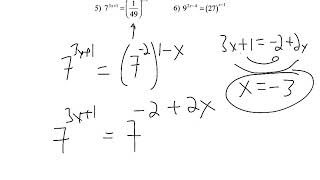ReWriting exponential equations so they have the same base Wealth