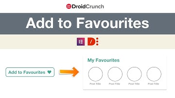 Add to favorites Widget | Dynamic Content for Elementor Tutorial