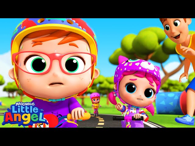 Jack Learns To Ride A Bike | Animal Learning Videos | Little Angel Kids ...