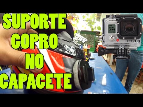 Suporte camera capacete queixo Suporte camera capacete queixo