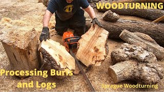 Woodturning - Rough cutting burls and logs