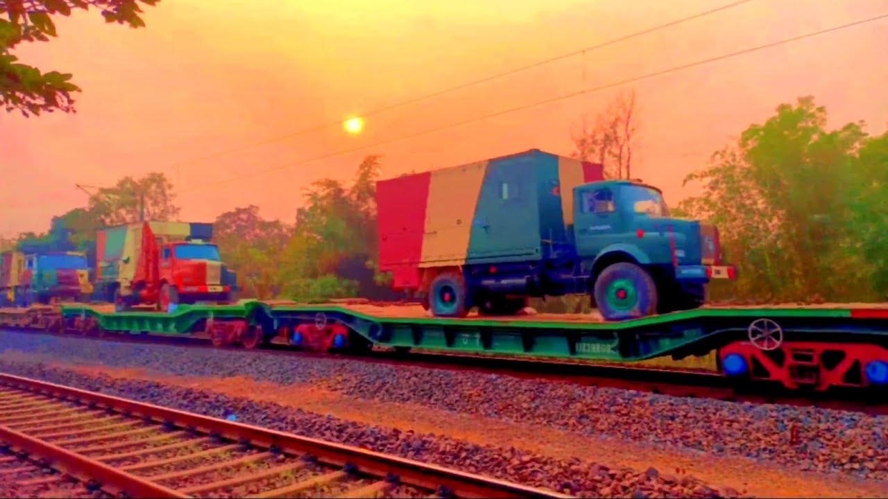 Military special train"RoRo service"indian army & indian rail ways