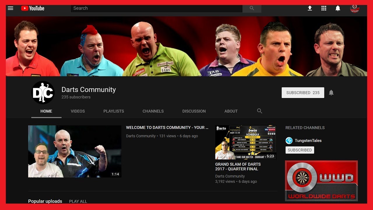 NEW Darts Channel On Youtube Darts Community Check It Out! YouTube