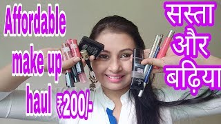 Miss Claire affordable makeup haul India (2018) under rs 200 |* NEW *Budget makeup kit | kaurtips 