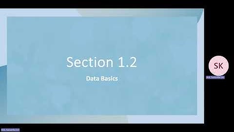 Section 1.2 -- Data Basics