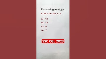 Q334: SSC CGL | GD | Reasoning Series | #ytshorts #shorts #short #viralshort #trending #shortsfeed