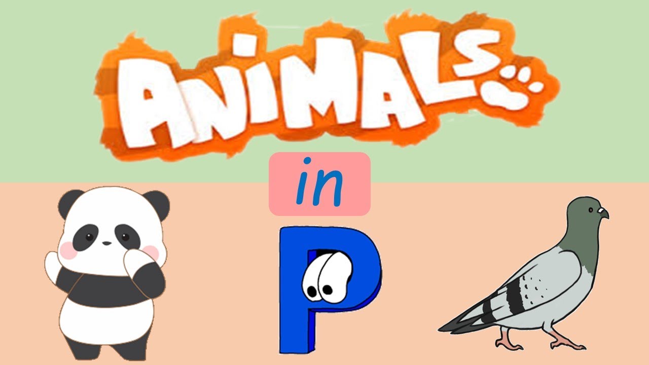 Learn Animal Names in P with Spelling - YouTube