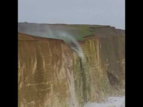 'Reverse waterfall' at Friars' bay, Peacehaven, East Sussex