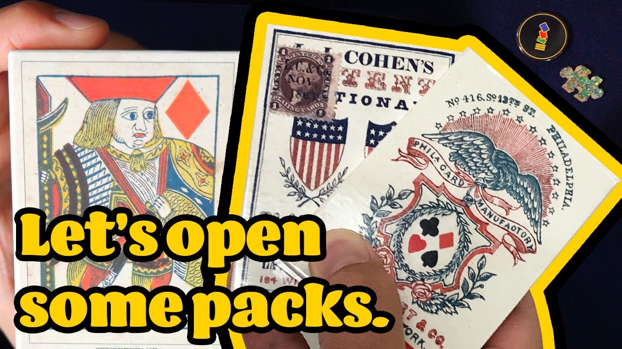 Cool Court Cards! Opening reproduction poker deck playing cards from the American Civil War era.