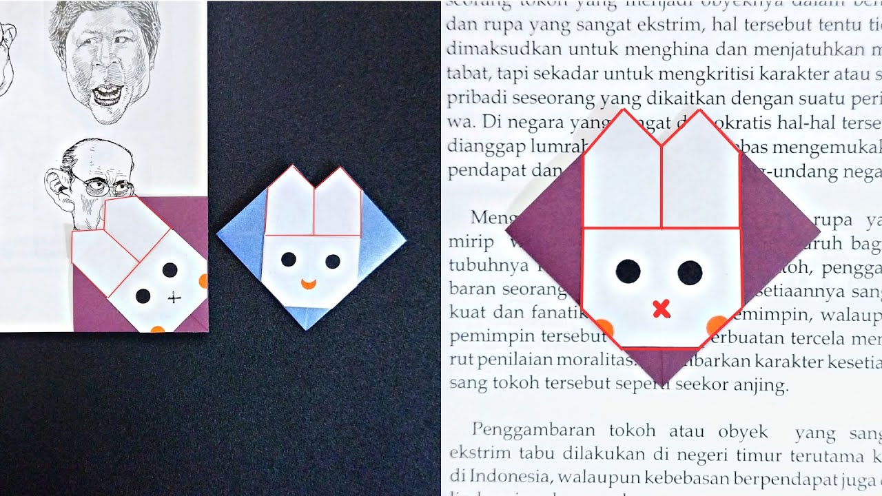 Paper Rabbit Bookmark Origami Bookmark Rabbit Paper - YouTube