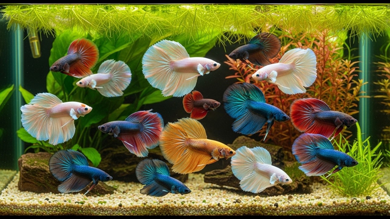 Extremes of Betta Beauty | Black vs White Betta Fish in 4K #BettaFish #BlackBetta #WhiteBetta