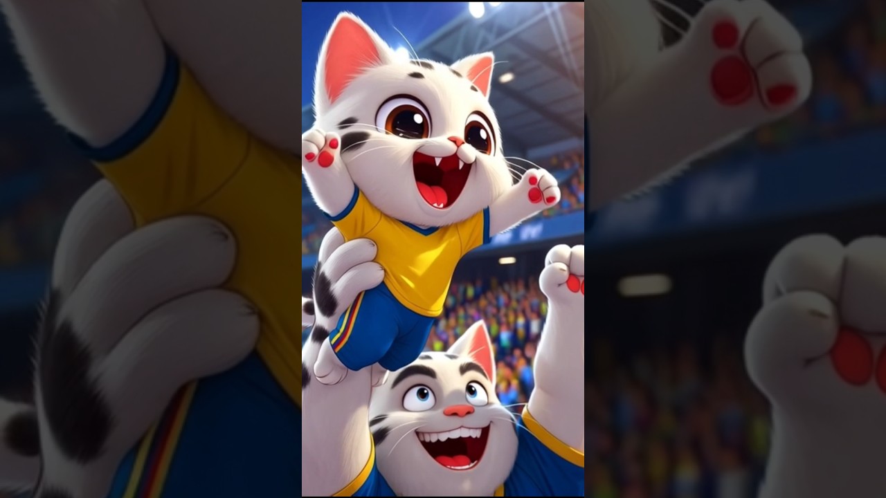 शरारती बिल्ली और फुटबॉल मैच 😂⚽