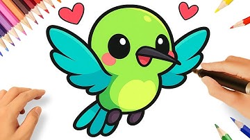 HOW TO DRAW A HUMMINGBIRD ✨ EASY STEP-BY-STEP TUTORIAL