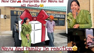 New Car 😁 | family nd Navu de (reaction) surprise ￼￼😳 | Navhappy Bhullar