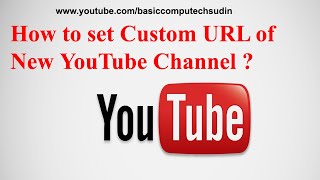 Full How to Set Custom URL of New YouTube Channel [BY SUDIN] 2021 Update