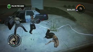 Saints Row 2: File In The Cake Mission busted by the cops 