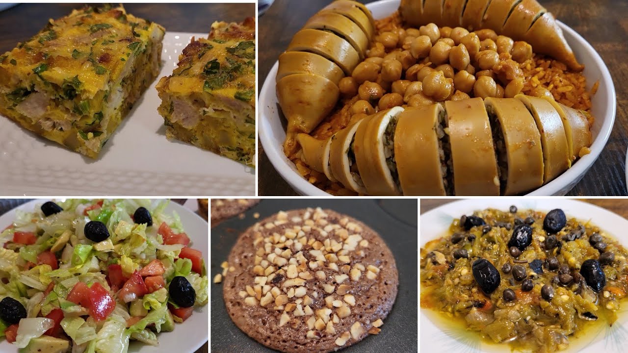 دبارة رمضان🌙🌙  روز بالكلمار محشي مع شربة بالكروفات مع طاجين دجاج مع سلاطة خضراء و براونيز للسهرية