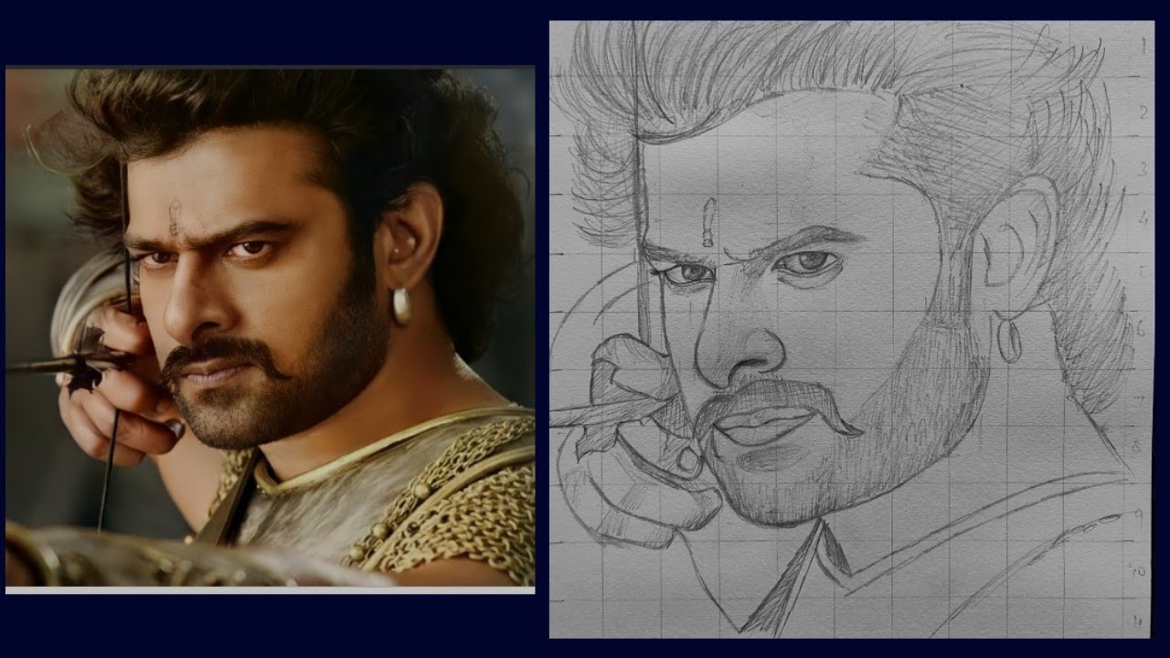 Drawing Prabhas step by step for beginners | Saaho Poster | Kushal Mandal  Arts - YouTube