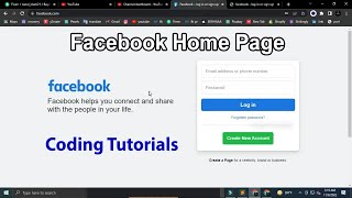 Facebook home page design by HTML CSS coding