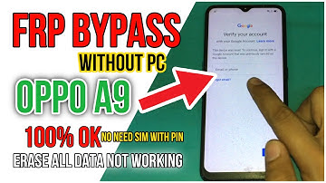 Oppo A9 2020 (CPH1937) FRP bypass without pc Android 10 tested 100% ok | erase all data not working